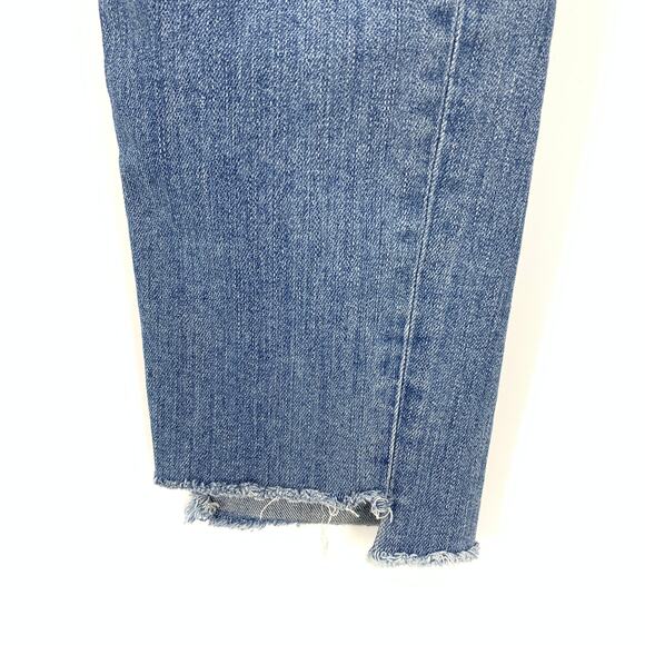 Paige Skyline Ankle Peg Jeans Womens Size 28 Distressed Denim Step Hem - Picture 5 of 7